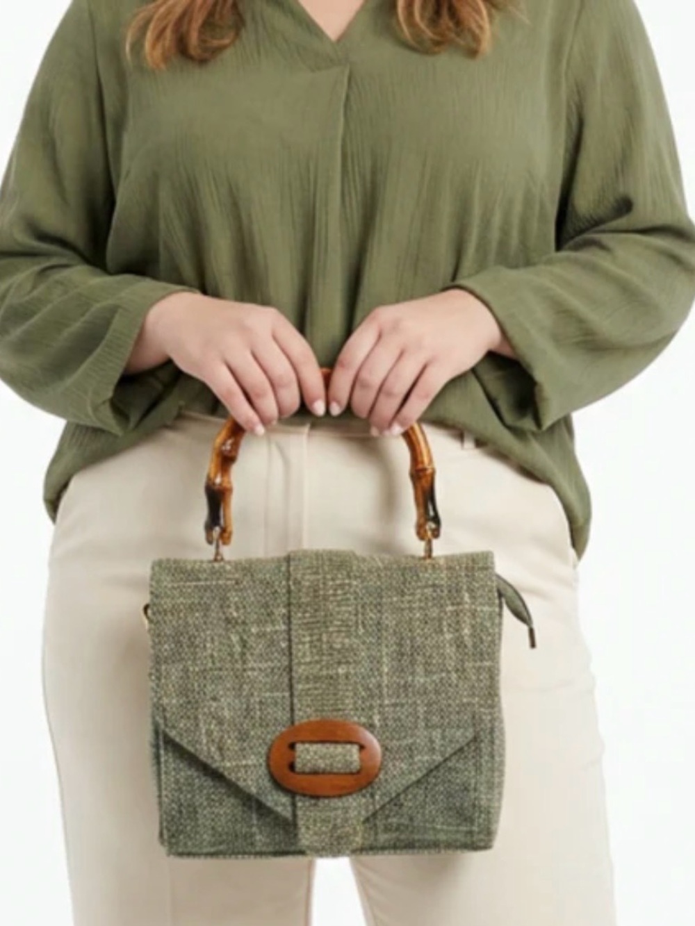 Wenz Vintage Olive Tweed Bag